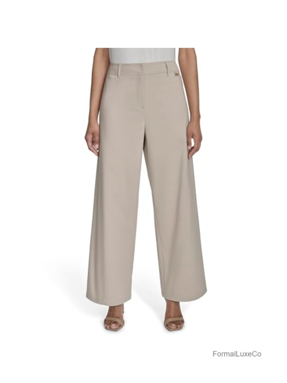 Straight Leg Compression Cotton Office Workwear Trouser Pants